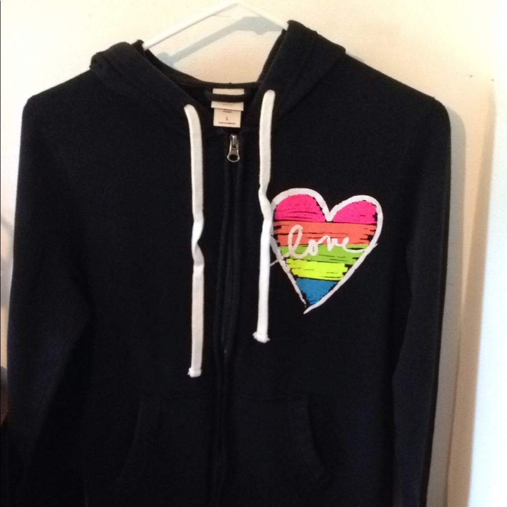 Black zip up hoodie